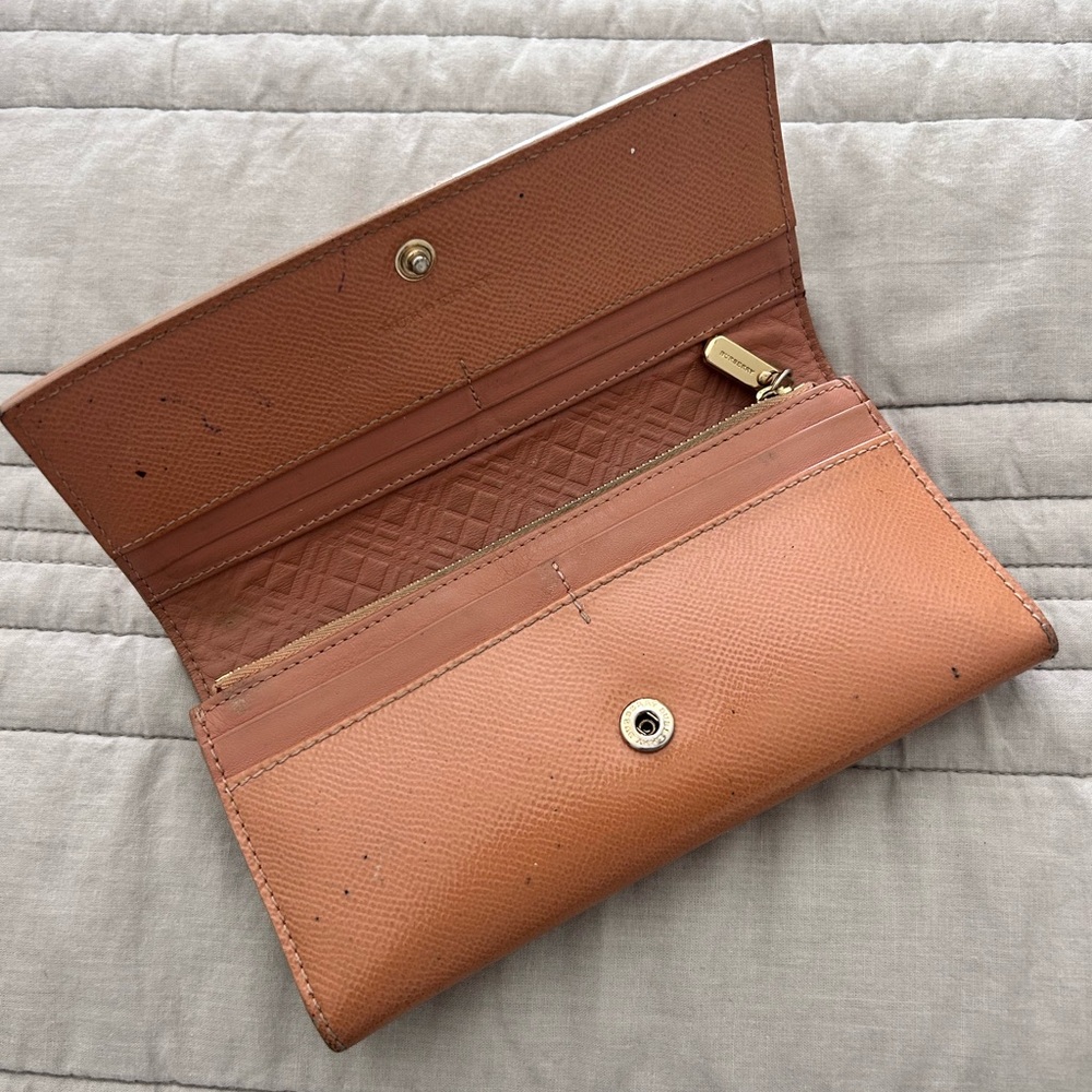 Burberry Pale Coral Patent Leather Continental Wallet - Picture 11 of 11